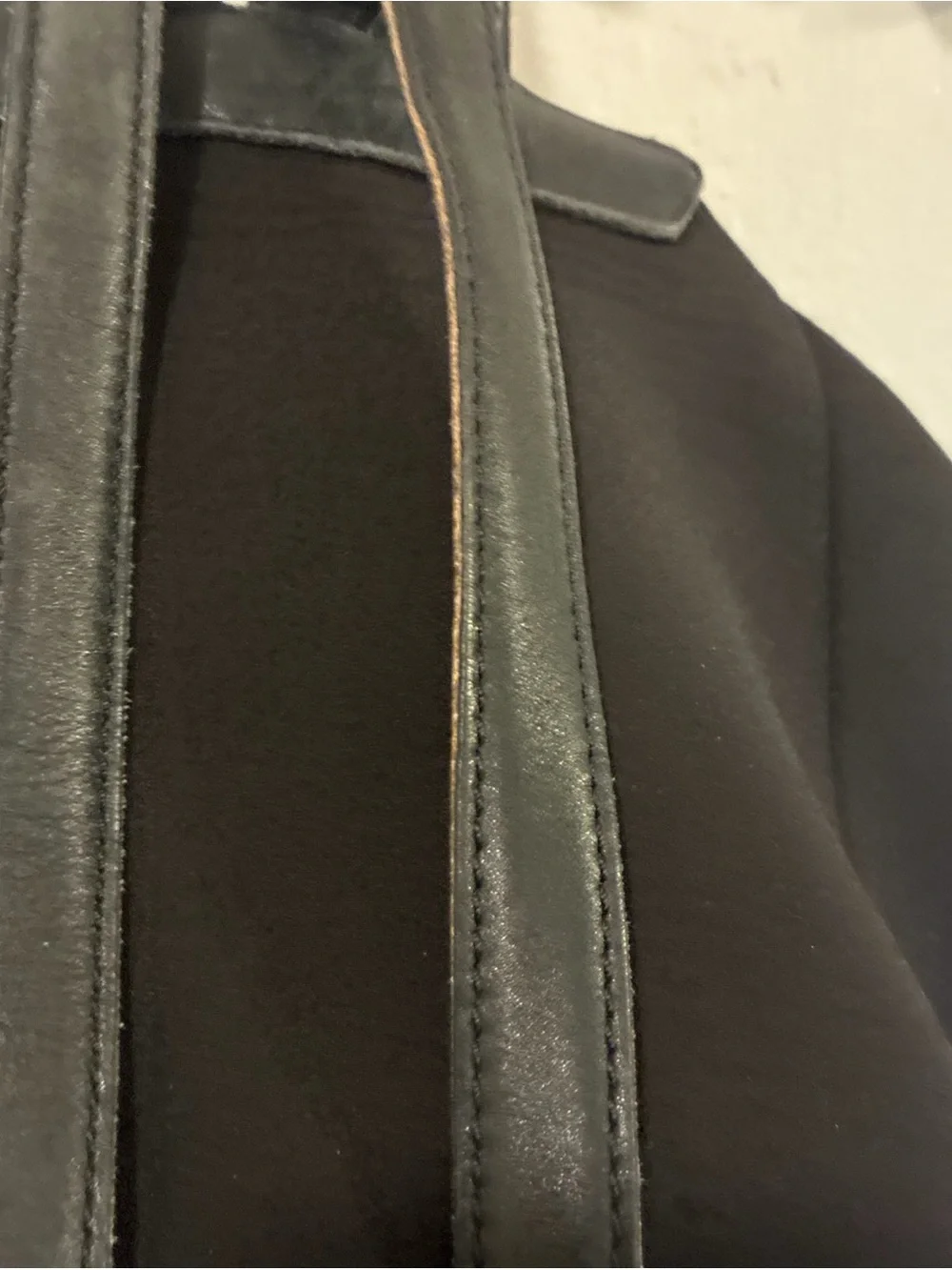 Coach Black Leather Drawstring Flap Backpack